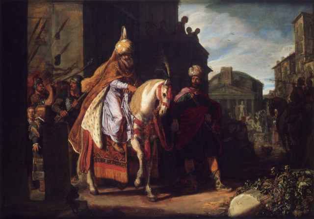 The triumph of Mordechai, by Pieter Lastman